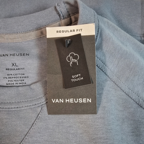 Van‎ Heusen Blue Stone Essential Ponte Sweatshirt - Men's XL - NEW - Picture 4 of 5